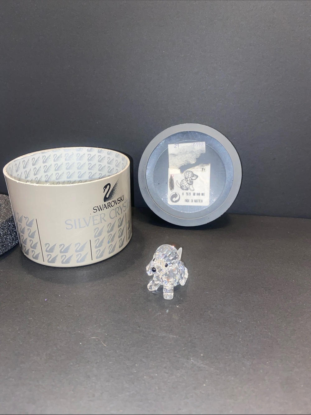 Swarovski Clear Crystal dog Figurine